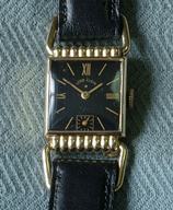 Lord Elgin driver's watch w swivel lugs & black dial